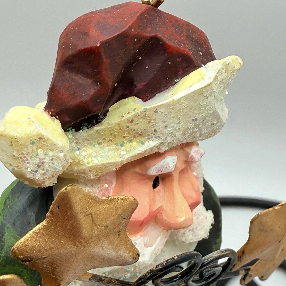 Whimsical Santa‎ Christmas Ornament Glitter Stars With Box Costco